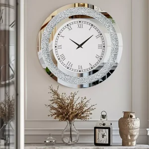 32inch Modern 3D Wall Clock Large Diamond Crystal